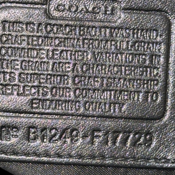 Coach Glossy Black Embossed Tote#F17729 - Picture 16 of 16